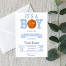 Search for basketball baby shower invitations Blue