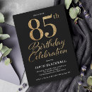 Search for 85th birthday invitations Black