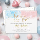 Search for he or she gender reveal invitations Parents to be