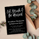 Search for eat drink and be married invitations Modern