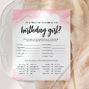 Search for who knows birthday girl Would she rather