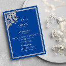 Search for royal blue and silver wedding invitations Glam