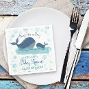 Search for whale napkins Whale baby shower