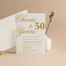 Search for cheers to 50 years invitations 50th anniversary