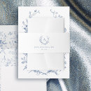 Search for floral wedding invitation belly bands Chinoiserie