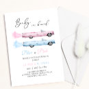 Search for car gender reveal invitations Boy or girl