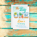 Search for the big one birthday invitations summer