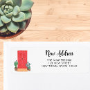 Search for red door return address labels Rustic