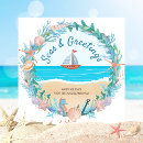 Search for nautical sailboat holiday cards beach