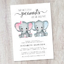 Search for twin elephant baby shower invitations Sweet little peanut