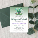 Search for green masquerade mask invitations Purple