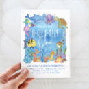 Search for any age birthday invitations Under the sea