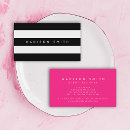 Search for black and white stripes business cards Makeup artist