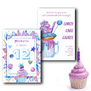 Search for blue and purple birthday invitations Pastel