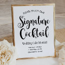 Search for signature drink menus Typography