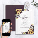 Search for sunflower birthday invitations Elegant
