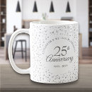 Search for 25th silver wedding anniversary mugs Chic