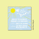 Search for one in the sun birthday invitations Summer birthday party