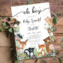 Search for woodland creatures invitations Watercolor