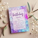 Search for purple glitter invitations Celebration