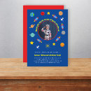 Search for blast off birthday invitations Blue