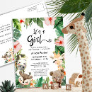 Search for giraffe baby girl shower invitations Jungle