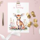 Search for girl deer birthday invitations Flowers