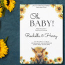 Search for sunflower baby shower invitations Watercolor floral
