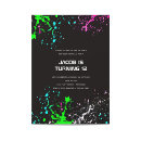 Search for neon paint splatter invitations Party