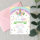 Search for unicorn baby shower invitations Pink