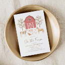Search for farm birthday invitations Watercolor farm animals