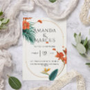 Search for tropical wedding invitations gold