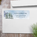 Search for evergreen tree return address labels Winter