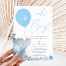 Search for elephant baby boy shower invitations Spring summer fall winter