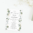 Search for watercolor wedding programs Eucalyptus