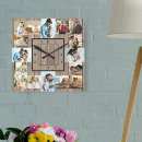 Search for rustic wood clocks Photo collage