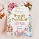 Search for wonderland invitations tea party