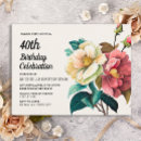 Search for 40th birthday invitations garden