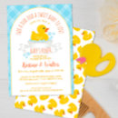 Search for ducky baby shower invitations blue
