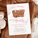 Search for twins baby shower invitations We can bearly wait