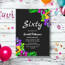 Search for tropical 60th birthday invitations Boho