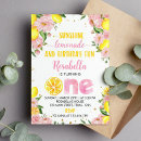 Search for pink lemonade birthday invitations Modern