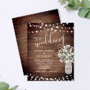 Search for rustic wedding invitations String lights