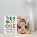 Search for simple blue 1st birthday invitations Turning one