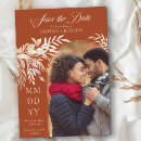 Search for burnt orange save the dates Rustic
