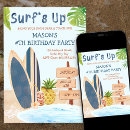 Search for surf birthday invitations Pool party