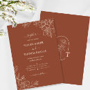 Search for terracotta wedding invitations modern elegant