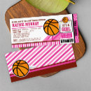 Search for sports ticket baby shower invitations Pink