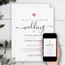 Search for love wedding invitations rose gold