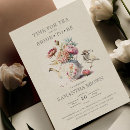 Search for linen bridal shower invitations Time for tea